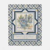 Couverture Polaire G Bureau de création Fleur bleue (Devant)