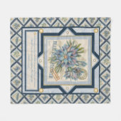 Couverture Polaire G Bureau de création Fleur bleue (Devant (Horizontal))