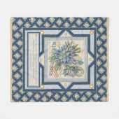 Couverture Polaire G Bureau de création Fleur bleue (Devant (Horizontal))