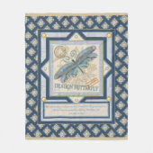 Couverture Polaire G Bureau de création libellule (Devant)