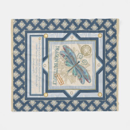 Couverture Polaire G Bureau de création libellule (Devant (Horizontal))