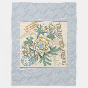 Couverture Polaire G Bureau de la création Fleur jaune