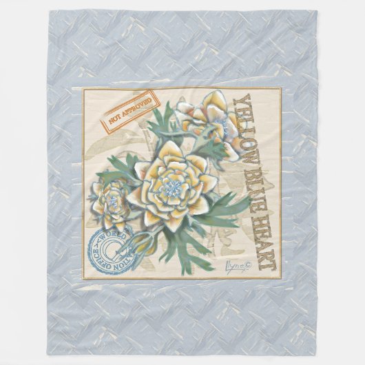 Couverture Polaire G Bureau de la création Fleur jaune (Devant)