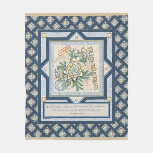 Couverture Polaire G Bureau de la création Fleur jaune (Devant)