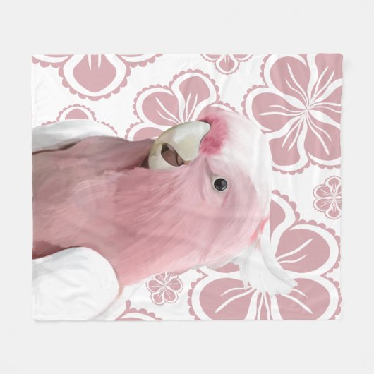 Couverture Polaire Galah Cockatoo rose (Devant (Horizontal))