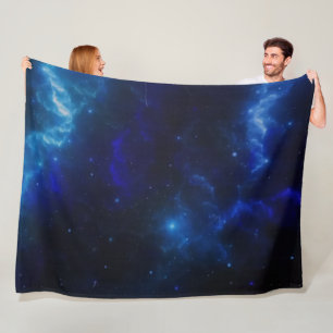 COUVERTURE POLAIRE GALAXE BLEUE