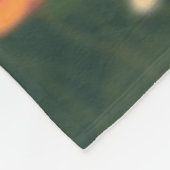 Couverture Polaire Galaxie impressionniste avec jardin fleuri (Coin)