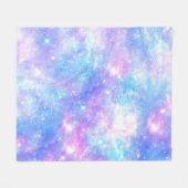 Couverture Polaire Galaxie magique : Rose Blue Star Imprimer (Devant (Horizontal))