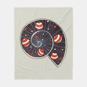 Couverture Polaire Galaxie Spirale Avec Planètes De Balles De Plage
