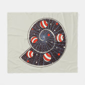 Couverture Polaire Galaxie Spirale Avec Planètes De Balles De Plage (Devant (Horizontal))