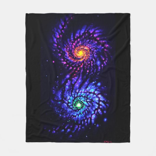 Couverture Polaire Galaxies colorées (Devant)