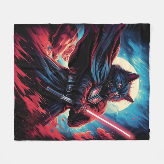 Couverture Polaire Galaxy Cat Swordsman (Devant (Horizontal))