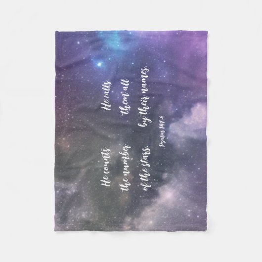 Couverture Polaire Galaxy Sky Bible Verse (Devant)