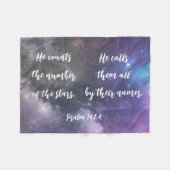 Couverture Polaire Galaxy Sky Scripture Bible Verse (Devant (Horizontal))