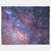 Couverture Polaire Galaxy Space Stars Night Sky Celestial Navy Blue (Devant (Horizontal))