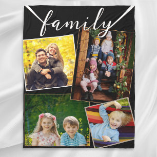 Couverture Polaire Galerie de photos multiples de famille Collage Mod