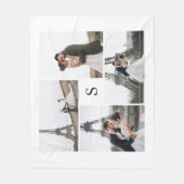 Couverture Polaire Galerie de photos White 4 et Monogramme (Devant)