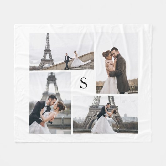Couverture Polaire Galerie de photos White 4 et Monogramme (Devant (Horizontal))