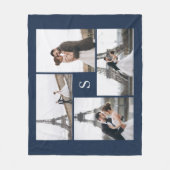 Couverture Polaire Galerie photo Navy Blue 4 et Monogramme (Devant)