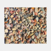 Couverture Polaire Galets roches texture colorée (Devant (Horizontal))