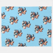 Couverture Polaire Galloping funny horse (Devant (Horizontal))