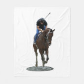 Couverture Polaire Galoping Thoroughbred Horse Et Rider Blanket (Devant)