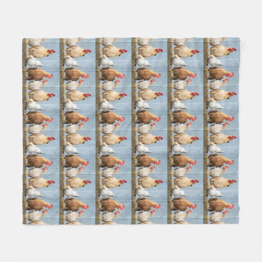Couverture Polaire Galore de poulets (Devant (Horizontal))