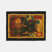 Couverture Polaire Gamer Cat Eating Ramen Japanese Style  (Devant (Horizontal))