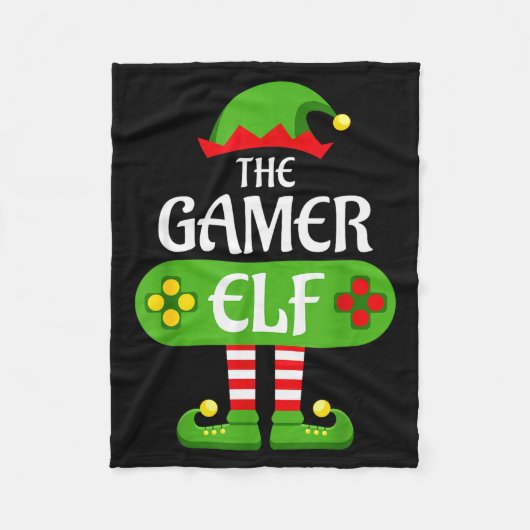 Couverture Polaire Gamer Elf Christmas Matching Group Family (Devant)