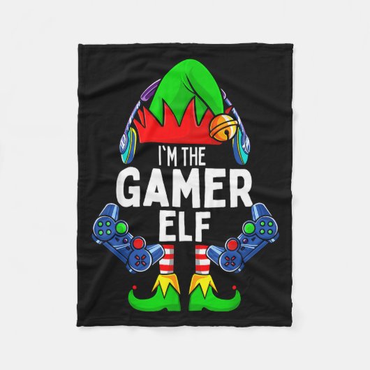 Couverture Polaire Gamer Elf Matching Family Christmas  (Devant)