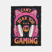 Couverture Polaire Gamer Girl Can't Ecouter I'm Gaming Cute Video Ga (Devant)
