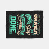 Couverture Polaire Gamer Je M'Arrête Quand J'Ai Fini (Devant (Horizontal))