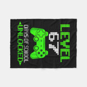 Couverture Polaire Gamer Level 6 7 Unlocked 100th Day Of School Meme (Devant (Horizontal))