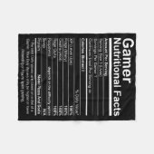 Couverture Polaire Gamer Nutritionfaits Cool Gamer Video Game Funn (Devant (Horizontal))