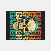 Couverture Polaire Gamer - Retro Skull Jeu de console Lover Vide (Devant (Horizontal))