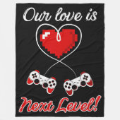 Couverture Polaire Gamer Valentine Fleece Blanche (Devant)
