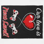 Couverture Polaire Gamer Valentine Fleece Blanche (Devant (Horizontal))