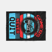 Couverture Polaire Gamers Never Quit Funny Gaming Quotes Gift For Rpg (Devant (Horizontal))