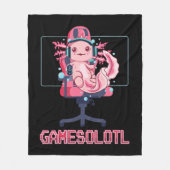 Couverture Polaire Gamesolotl Axolotl Vidéo Gamer Kawaii Anime Jeu (Devant)