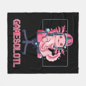 Couverture Polaire Gamesolotl Axolotl Vidéo Gamer Kawaii Anime Jeu (Devant (Horizontal))