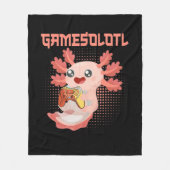 Couverture Polaire Gamesolotl Axolotl Vidéo Gamer Kawaii Pastel Goth (Devant)