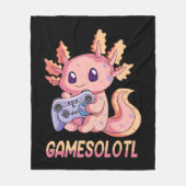 Couverture Polaire Gamesolotl Axolotl Vidéo Gamer Kawaii Pastel Goth (Devant)
