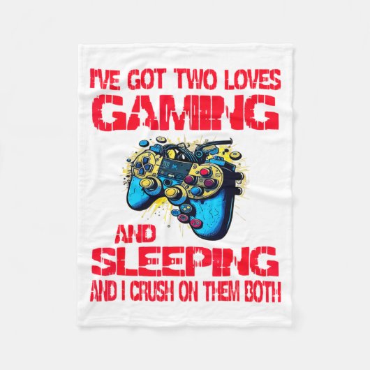 Couverture Polaire Gaming And Sleeng Gamer Valentines Day Boys Kids  (Devant)