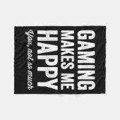 Couverture Polaire Gaming Makes Me Happy You Not So Much Funny Gamer (Devant (Horizontal))