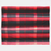 Couverture Polaire Gamme Abstraite Red Black Plaid (Devant (Horizontal))