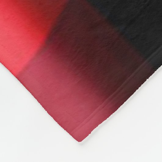 Couverture Polaire Gamme Abstraite Red Black Plaid (Coin)