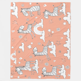 Couverture Polaire Gamme d'animaux zèbres