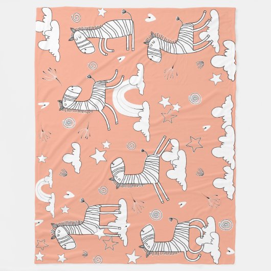 Couverture Polaire Gamme d'animaux zèbres (Devant)