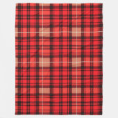 Couverture Polaire Gamme Tartan Plaid Traditionnel Rouge tendance (Devant)