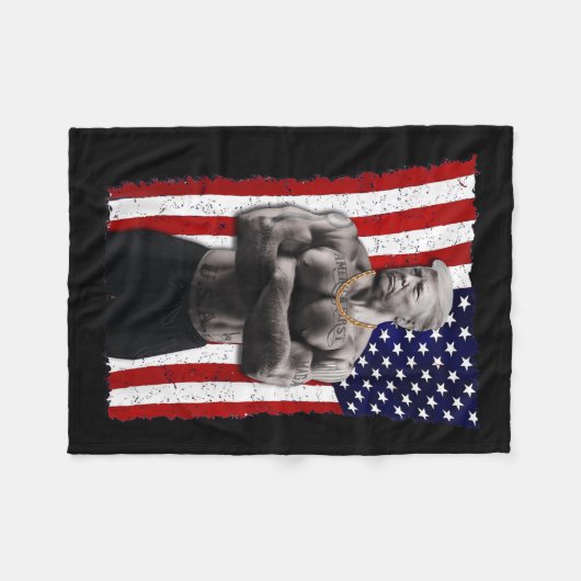 Couverture Polaire Gangster Pro Donald Trump Tattoo républicain Améri (Devant (Horizontal))